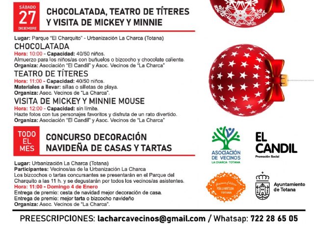 La Charca organiza un completo programa cultural de Navidad 2025, Foto 2