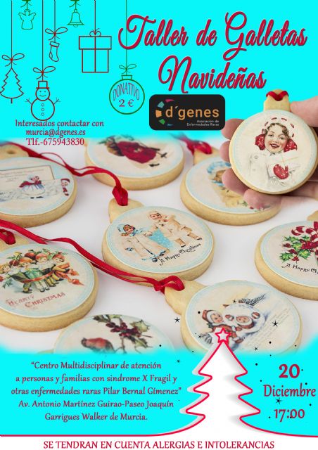 D´Genes organiza un taller de galletas navideñas el próximo viernes en Murcia - 1, Foto 1