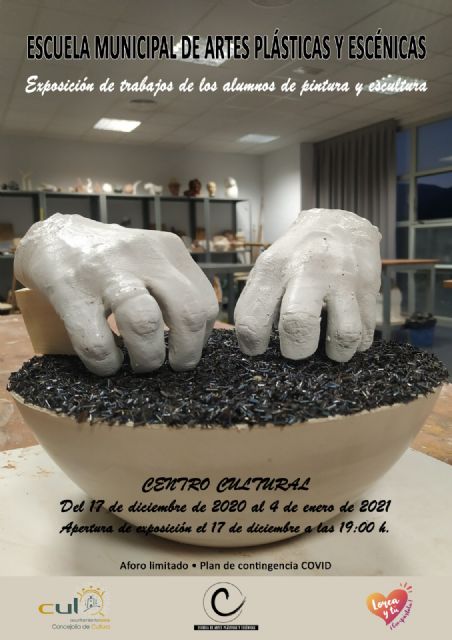 El Centro Cultural de la Ciudad acoge hasta el 4 de enero una muestra de pintura y escultura de los alumnos de la Escuela Municipal de Artes Plásticas y Escénicas - 1, Foto 1