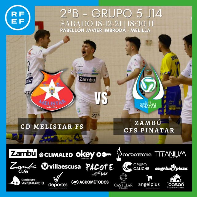 PREVIA: Melistar FS  Zambú CFS Pinatar: el Melilla pone a prueba el liderato del Zambú - 1, Foto 1