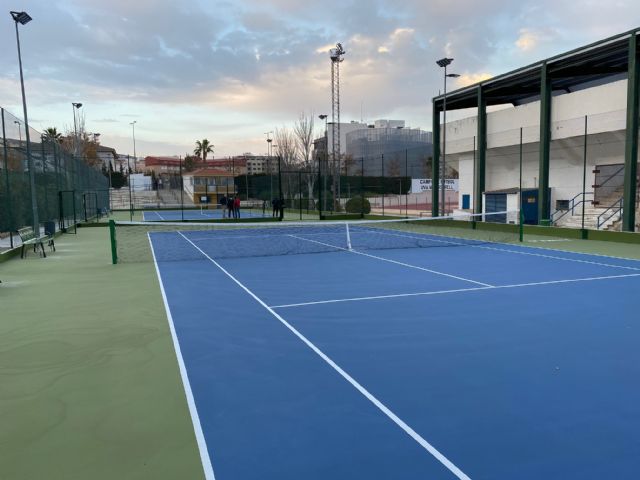 Finalizan las obras de reconstrucción de las pistas de tenis del Polideportivo La Hoya - 4, Foto 4