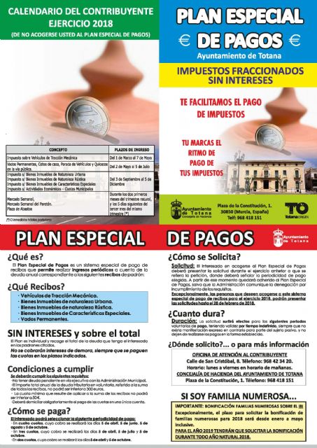 La Concejalía de Hacienda ofrece un plan de pago de impuestos a la carta, Foto 3
