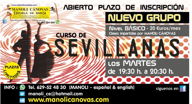 Salsa & Bachata y Sevillanas, nuevos cursos en la Escuela de Danza Manoli Cánovas, Foto 2