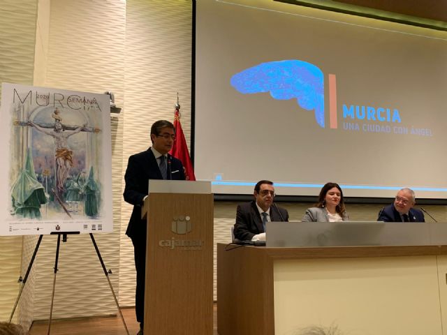 La Esperanza ilumina de verde el cartel de la Semana Santa murciana 2020, a través del pincel de José Hurtado - 4, Foto 4