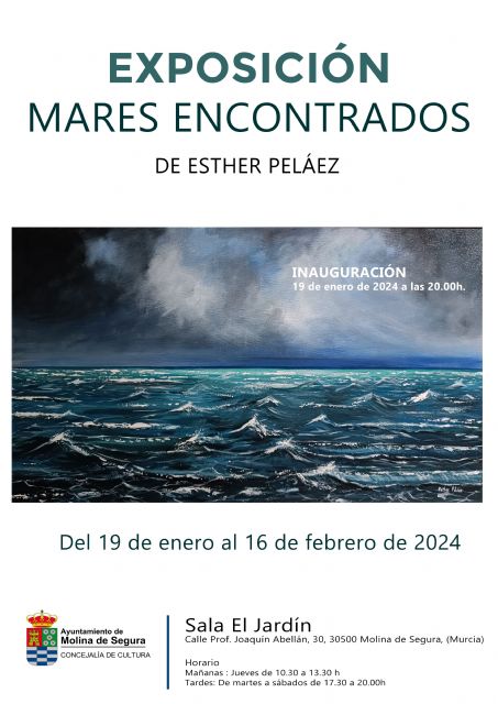 La Sala El Jardín de Molina de Segura acoge la exposición MARES ENCONTRADOS, de la artista Esther Peláez, del 19 de enero al 16 de febrero - 3, Foto 3