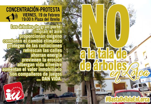 IU-V convoca para mañana una concentración contra la tala de los árboles de la Plaza del Ibreño - 1, Foto 1