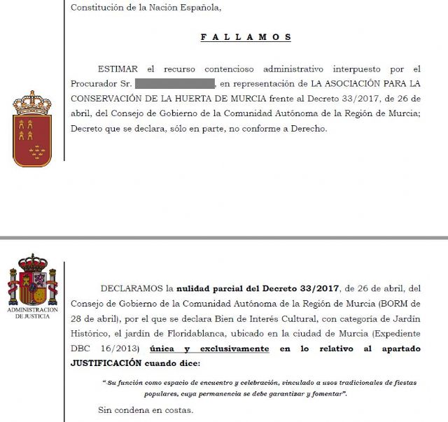 Huermur tumba en el TSJ la cláusula que permitía actividades sin control patrimonial en el Jardín de Floridablanca - 1, Foto 1