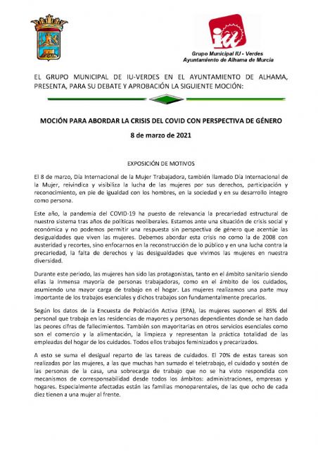 Mocin para abordar la crisis del Covid con perspectiva de gnero, Foto 1