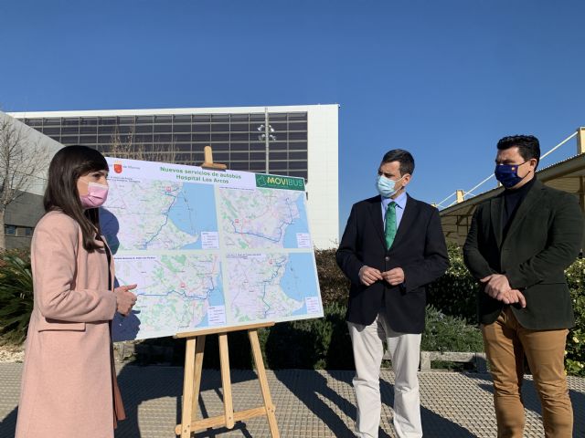 Movibus pone en marcha cuatro nuevas líneas de autobús entre el hospital de Los Arcos y los municipios del Mar Menor - 2, Foto 2