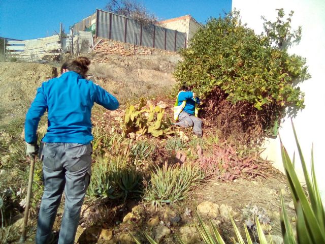 Los alumnos y alumnas del Programa Mixto 'Jardines de Bullas' continúan con las labores de mantenimiento en diferentes espacios ajardinados - 4, Foto 4