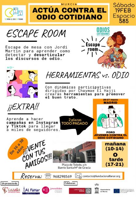 La UMU colabora en la Jornada lúdica contra el odio cotidiano del próximo 19 de febrero - 1, Foto 1