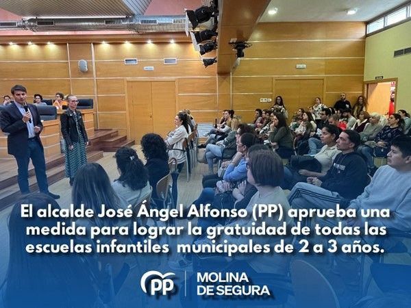 El alcalde aprueba una medida para lograr la gratuidad de todas las escuelas infantiles municipales de 2 a 3 años en Molina de Segura - 1, Foto 1