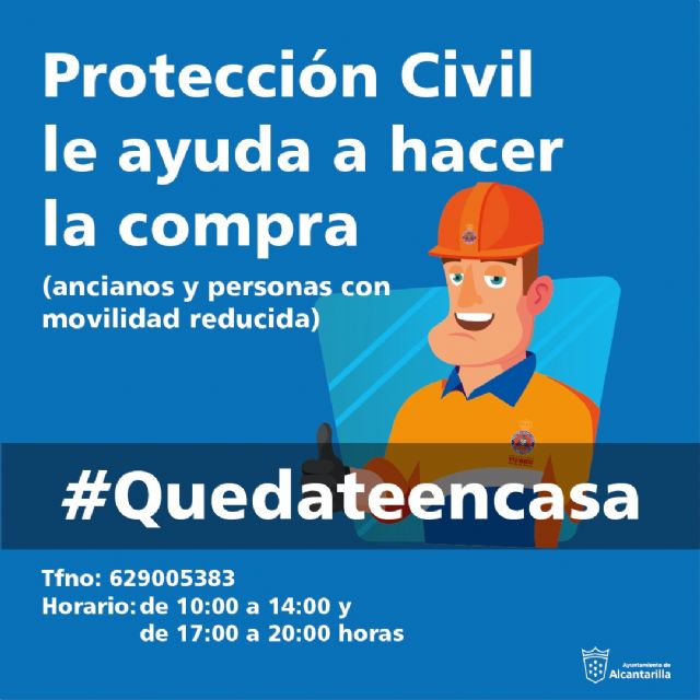 Una veintena de voluntarios de Protección Civil de Alcantarilla ayudará a hacer la compra a personas mayores y con movilidad reducida - 1, Foto 1