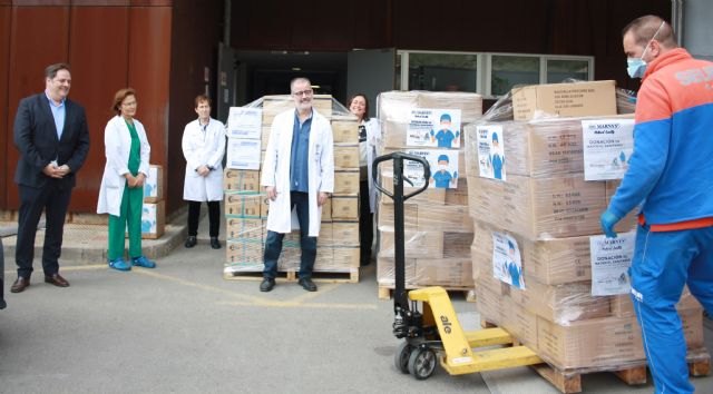 MARNYS dona más de 120.000 unidades de material de protección sanitaria al Hospital de Santa Lucía de Cartagena - 1, Foto 1