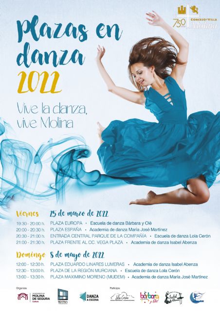 Vive la danza, vive Molina sacará la danza a las calles de Molina de Segura el viernes 25 de marzo y el domingo 8 de mayo - 1, Foto 1