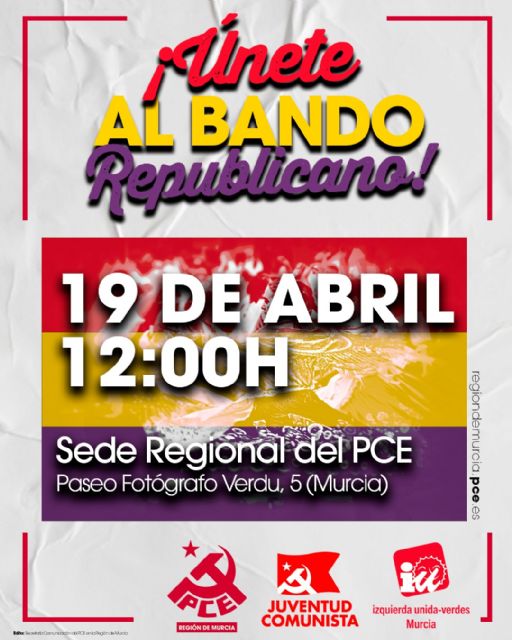 EL PCE en la Región de Murcia junto a la Juventud Comunista e Izquierda Unida celebran el Bando de la Huerta Republicano - 1, Foto 1