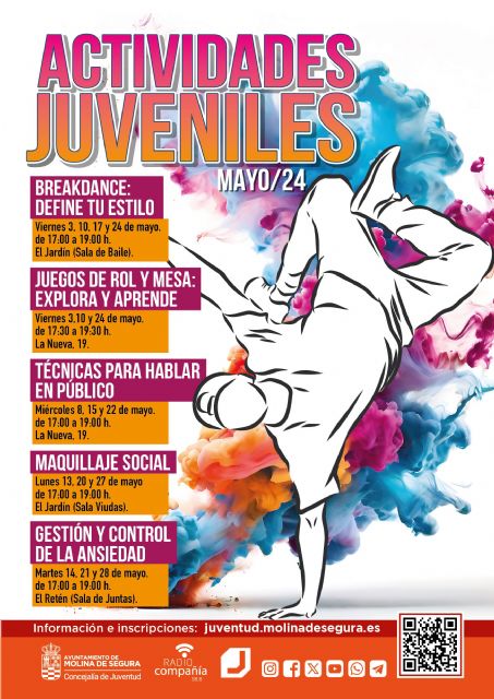 La Concejalía de Juventud oferta cinco actividades formativas gratuitas para el mes de mayo en Molina de Segura - 1, Foto 1