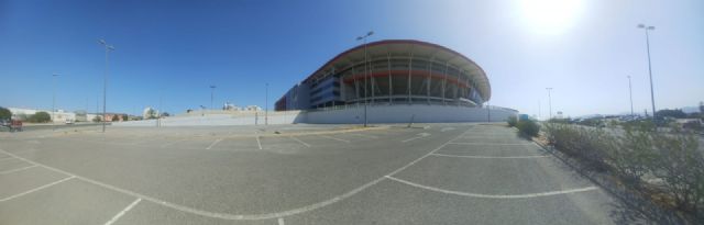 Arranca la realización del mural en el exterior del estadio del Real Murcia - 2, Foto 2