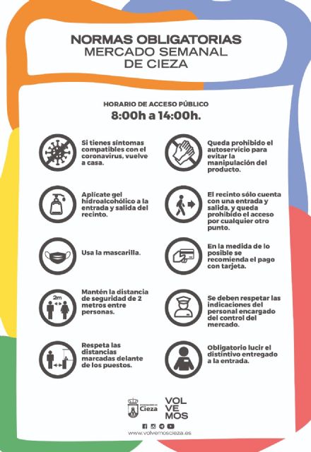 El mercado semanal de Cieza retoma su actividad con medidas estrictas de control - 1, Foto 1