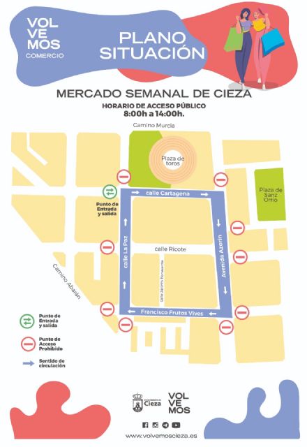 El mercado semanal de Cieza retoma su actividad con medidas estrictas de control - 2, Foto 2