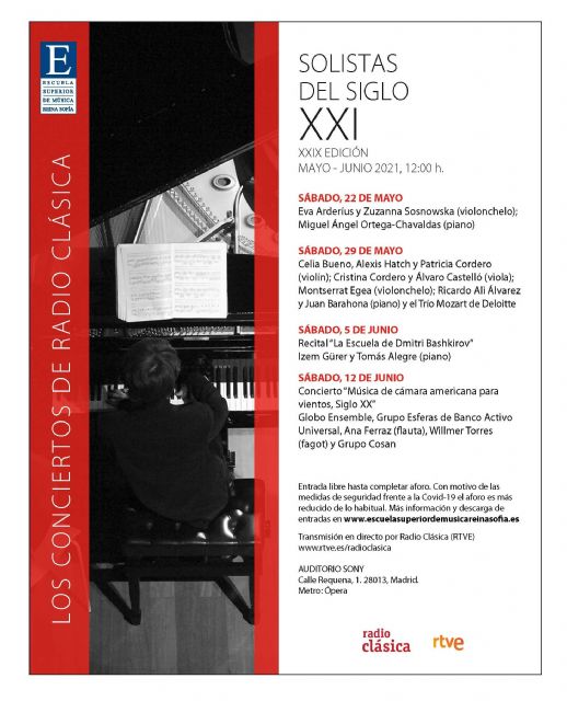 Radio Clásica y la Escuela Superior de Música Reina Sofía celebran la 29 edición del ciclo Solistas del Siglo XXI - 1, Foto 1