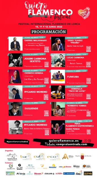 Lorca acogerá el I Festival Internacional de Flamenco Quiero Flamenco los días 10, 11 y 12 de junio en homenaje al gran Paco de Lucía - 3, Foto 3