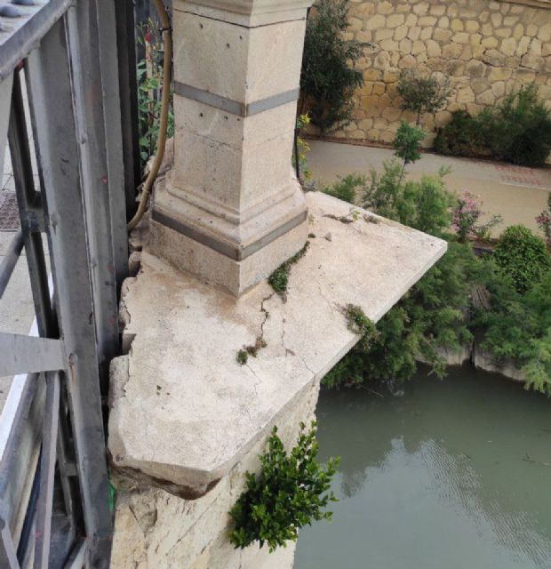 Huermur denuncia el mal estado del monumento BIC del Puente Viejo de Murcia - 5, Foto 5