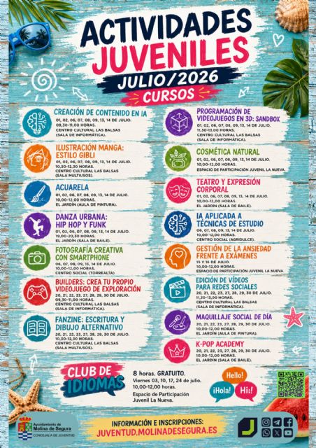 La Concejalía de Juventud de Molina de Segura oferta actividades de aventura y cursos para el mes de julio - 2, Foto 2