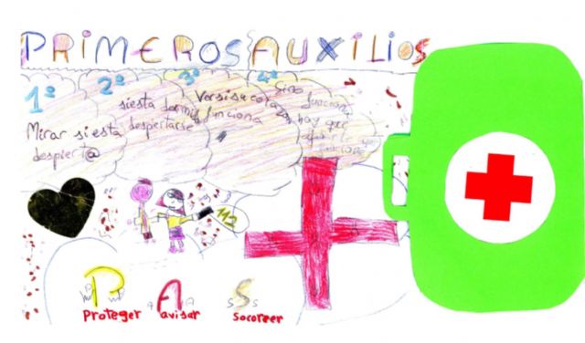 Alumnos de los colegios Luis Costa, y Santa Rosa de Lima y del instituto Licenciado Francisco Cascales ganan el II concurso 'Yo pinto en salud' - 1, Foto 1