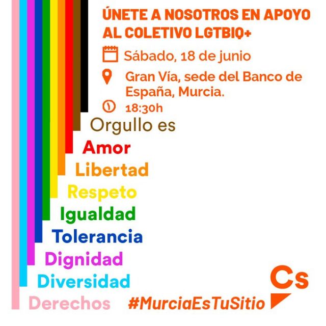 Comunicado Ciudadanos Región de Murcia en apoyo al colectivo LGTBIQ+ - 1, Foto 1