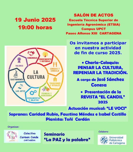 El colectivo Carmen Conde ofrecerá una conferencia de Sánchez Conesa y presentará el último número de ‘El Candil’ en su acto de fin de curso - 1, Foto 1