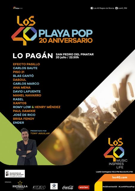 LOS40 Playa Pop: 20 años de la mayor concentración de artistas a orillas del Mar Menor - 1, Foto 1