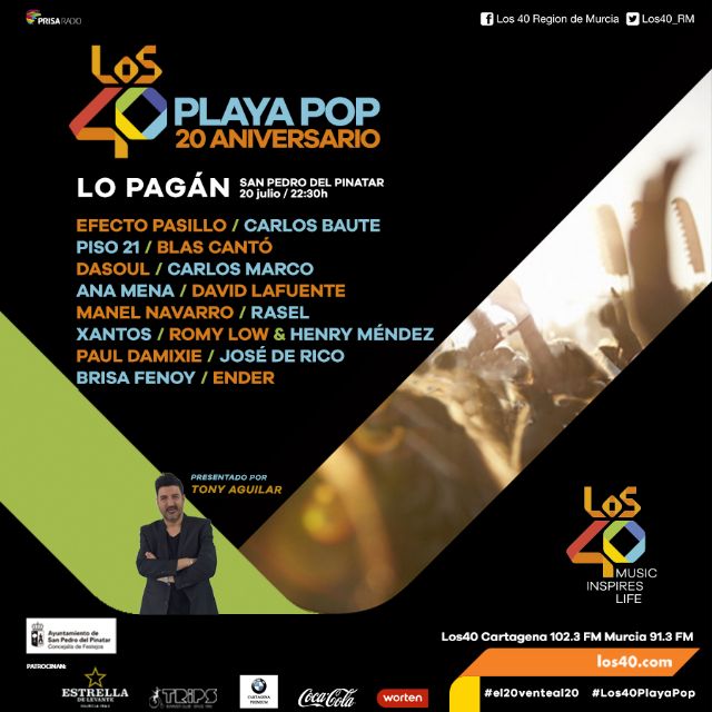 LOS40 Playa Pop: 20 años de la mayor concentración de artistas a orillas del Mar Menor - 2, Foto 2