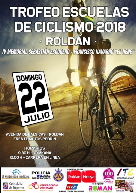 Ciclismo el próximo domingo en Roldán, Trofeo Escuelas de Ciclismo 2018 – IV Memorial Sebastián Escudero – Francisco Navarro El Nene - 1, Foto 1