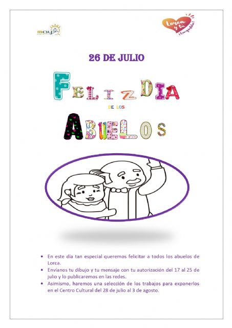 Lorca pone en marcha una iniciativa a través de la cual podremos enviar mensajes y dibujos a nuestros mayores con motivo del ´Día de los Abuelos´ - 1, Foto 1