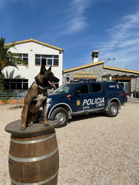 La Unidad Canina de la Policía Local de Lorca muestra su trabajo a más de 200 niños de la Escuela de Verano del Club Deportivo 'Los Álamos' - 1, Foto 1