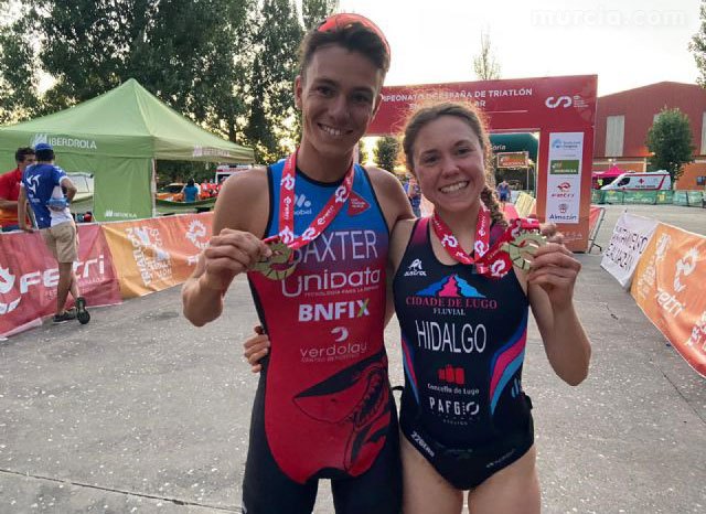 Natalia Hidalgo y Sergio Baxter ganan el Triatlón de Almazán, primer clasificatorio para el campeonato de España distancia olímpica, Foto 1