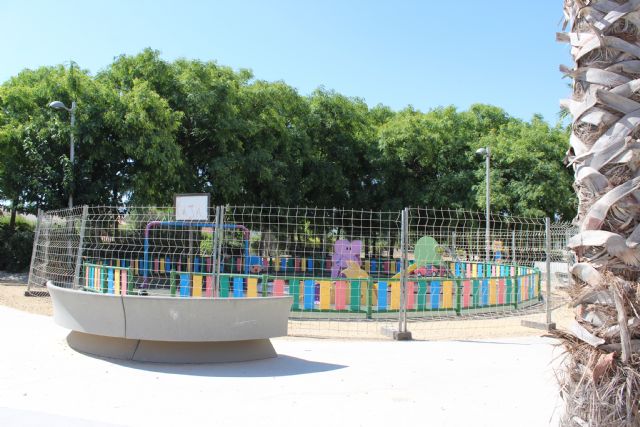 Comienzan las obras de mejora en las zonas infantiles de juego del parque Reina Sofía de Puerto Lumbreras - 2, Foto 2