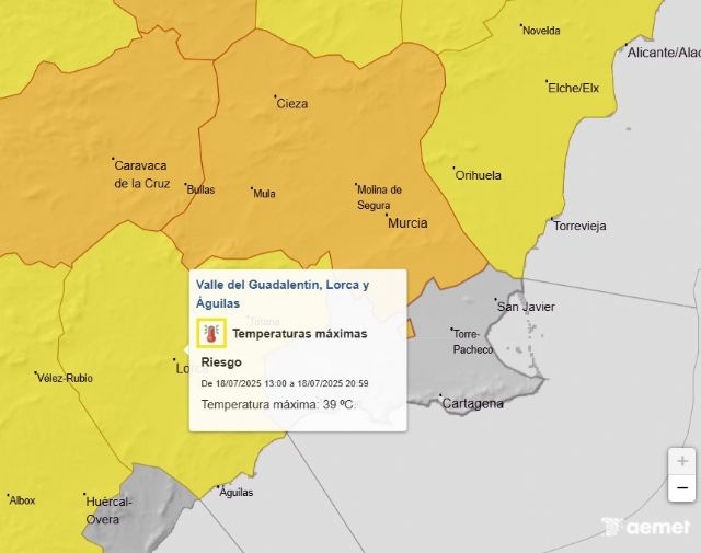 El Servicio Municipal de Emergencias informa de la activación de la alerta amarilla por temperaturas que podrían superar los 38°C en Puerto Lumbreras - 1, Foto 1