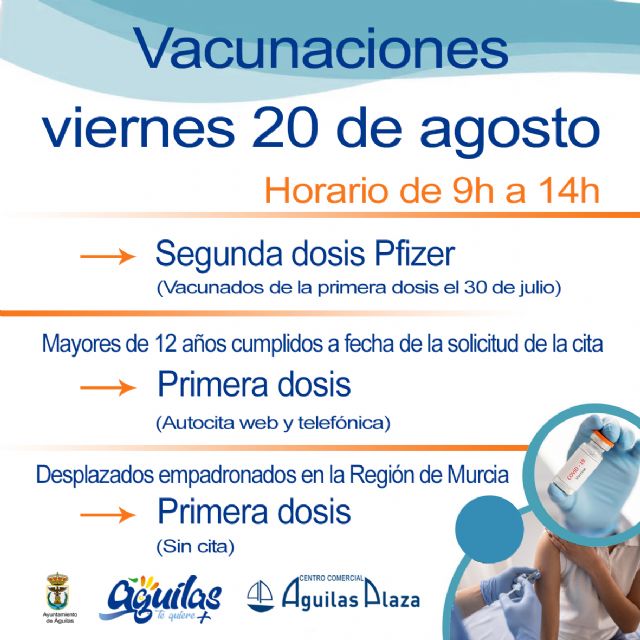 Casi 5.000 personas recibirán su vacuna contra la COVID 19 el próximo viernes en una nueva jornada de vacunaciones masivas - 1, Foto 1