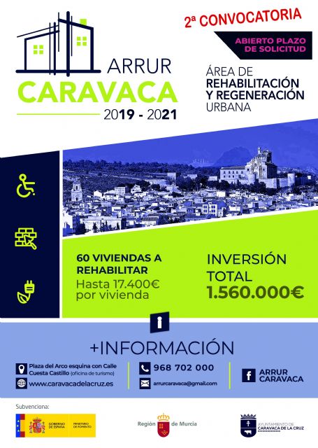 Abierta la segunda convocatoria de ayudas del Plan de Rehabilitación del Casco Histórico de Caravaca - 1, Foto 1