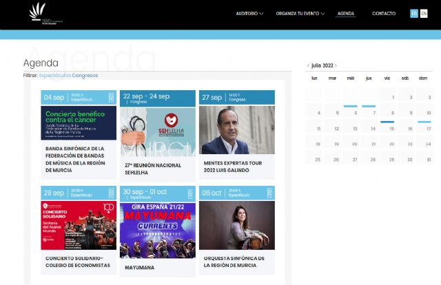 El Auditorio Víctor Villegas lanza una nueva web que hará más accesible su oferta cultural y congresual al público - 1, Foto 1