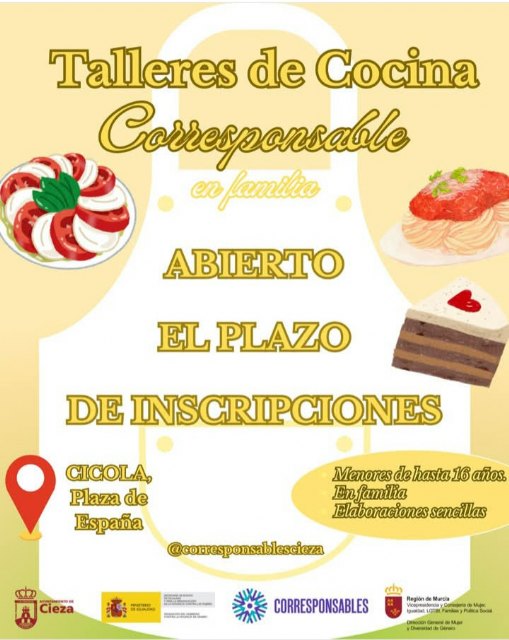 Abierto el plazo de inscripción de los talleres de cocina Corresponsable en familia - 1, Foto 1