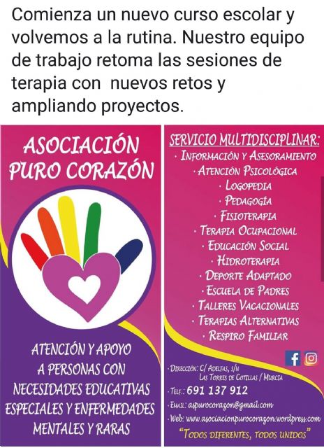 La asociación 'Puro Corazón' retoma sus sesiones tras el verano - 1, Foto 1