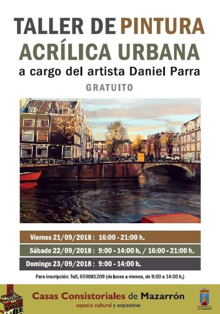 Daniel Parra impartirá en Mazarrón un taller gratuito de pintura acrílica urbana, Foto 1