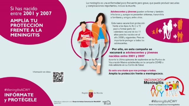 El CD Felipe VI de Lorca acogerá este próximo martes y miércoles una jornada de vacunación frente a la meningitis para los nacidos entre 2001 y 2007 - 1, Foto 1