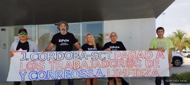 SIPCTE se presenta en la sede de SCT-JCORDOBA en Elche exigiendo pagos adeudados a trabajadores de limpieza - 1, Foto 1