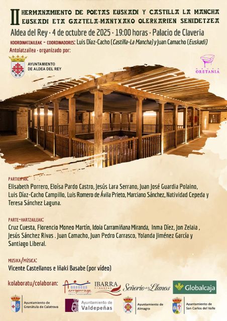 Los poetas Luis Díaz-Cacho y Juan Camacho, coordinadores del 'II Hermanamiento de poetas de Euskadi y Castilla-La Mancha. Aldea del Rey 2025' - 2, Foto 2