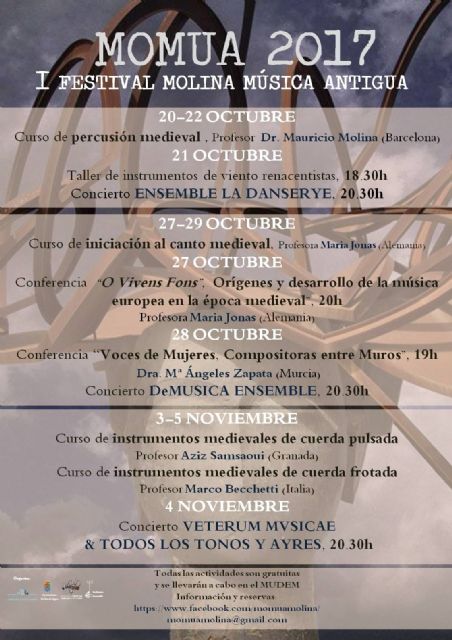 El I Festival Molina Música Antigua, MOMUA 2017, se celebra del 20 de octubre al 5 de noviembre - 3, Foto 3