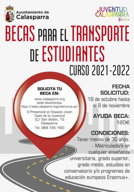 El Ayuntamiento de Calasparra anuncia las ayudas a estudiantes para transporte curso 2021/2022 - 1, Foto 1